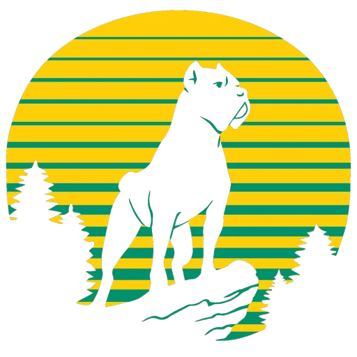 Mojo, the dog in the company’s mountain emblem